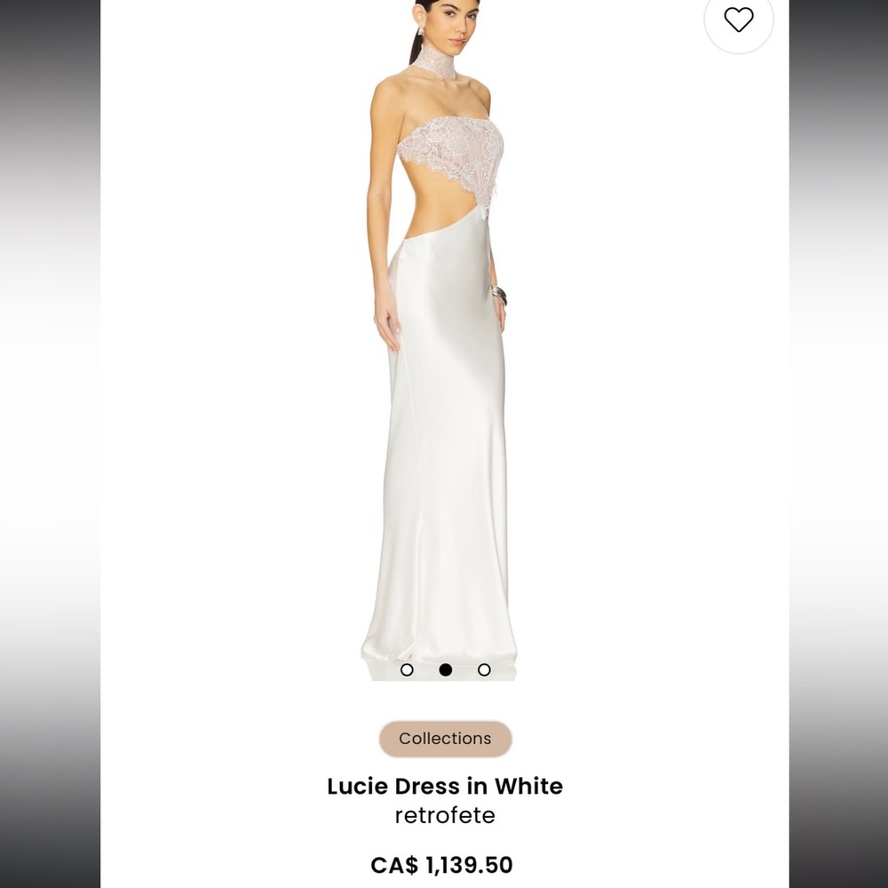 Retrofete Ivory Backless Lace Dress - Picture 2 of 3
